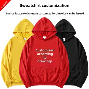 Sudadera con capucha delgada personalizada con forro de rizo para actividades grupales, chaqueta de trabajo con logo impreso - Product Image 1