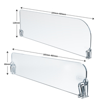 Diviseurs d'étagère en PVC transparent personnalisés en forme de L diviseur de marchandises de supermarché pour les magasins de détail