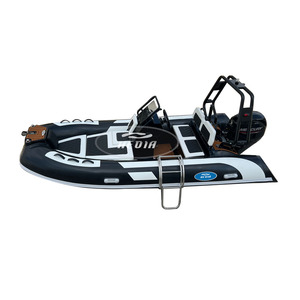 Usine de bateaux Hedia 13ft rib 390 doubie coque en v profond orca hypalon bateau gonflable à côtes en aluminium - Product Image 4