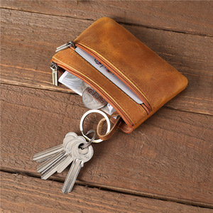 Nuovo arrivo personalizzato Mini piccola mucca vera pelle piccola borsa con Zip per le donne e gli uomini portafoglio portamonete - Product Image 3