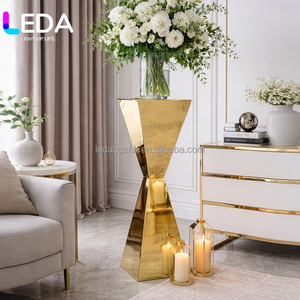 Vase en métal LEDA, décoration de table de mariage, centre de table, décoration de vase en métal pour la maison, décoration d'hôtel - Product Image 4