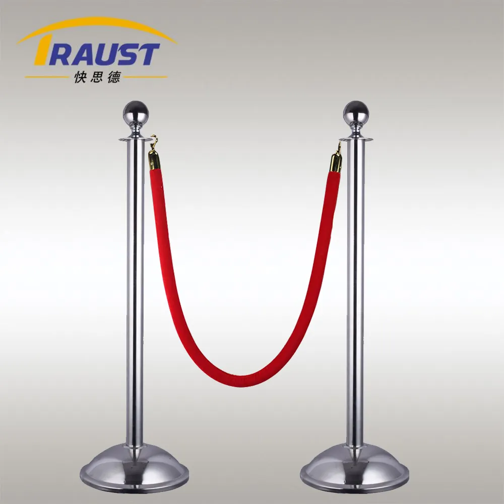 Traust Airport Traffic Queuing Barrier Barricade Crowd Controller Stand Black Red Carpet Velvet Rope Velvet Gold Stanchions Pole