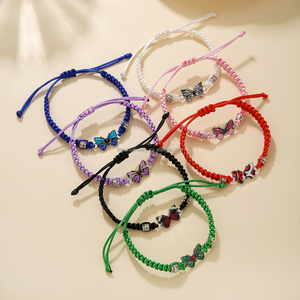 Thiết Kế Mới Handmade Bện Chuỗi Vòng Đeo Tay Thời Trang Phụ Nữ Màu Xanh Bướm Có Thể Điều Chỉnh Vòng Đeo Tay Quyến Rũ Đồ Trang Sức Cho Món Quà - Product Image 3