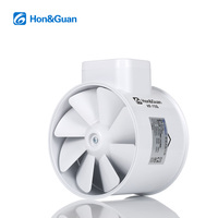 Ventilateur de gaine en ligne à flux mixte 3 pouces 75 mm compact à haute pression statique double vitesse IP44 pour projets résidentiels et commerciaux légers