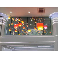 Écran de visualisation mené transparent polychrome d'intérieur de P3.91 3.91Mm pour la vitrine de magasin