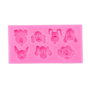 Stampo in Silicone <span class=keywords><strong>per</strong></span> Decorazione Torte con 8 Diverse Teste di <span class=keywords><strong>Cani</strong></span> Cartoon 3D, Forma Rettangolare - Product Image 5