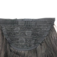 LONGFOR Offre Spéciale queue de cheval droite pour femmes # 1B Extensions de cheveux humains chinois prêt à être expédié