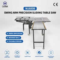 Scie à table coulissante pliable 4 en 1 WANJIA WJ600B avec aspiration des poussières pour la fabrication de meubles et l'utilisation en atelier de menuiserie CE