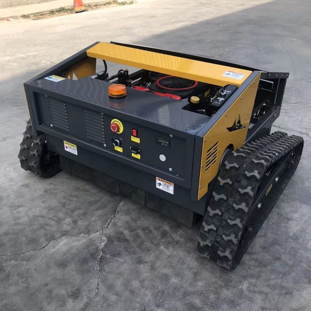 2026 Remote Control Crawler Mower, 4-Stroke Gasoline & Electric Trimmer for Orchard, Self-Propelled Garden Weeder