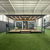 Maison conteneur en acier préfabriquée, compacte et extensible, pour camping, villa, hôtel, salle de classe, école, bureau, complexe hôtelier, cabane de plage, restaurant, magasin