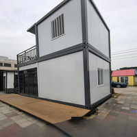 Maison préfabriquée à installation rapide, petite maison moderne à 2 étages, villa en conteneur extensible, 4 chambres pour la vie en plein air