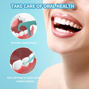 물 세척 사용자 정의 치아 Oem 재사용 가능한 민트 맛 Y 모양 치아 치실 선택 - Product Image 4
