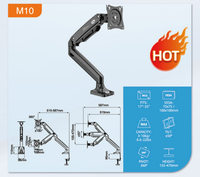 Support de moniteur à ressort à gaz ZENO 17-32 pouces, support de bureau pour ordinateur portable, support de moniteur en aluminium, support de moniteur surélevé, support de moniteur Ds90 M8 M10