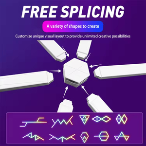 RGB <b>LED</b> Modern USB Wall Lamp Smart Home <b>Gaming</b> Room Decor Music Sync App Streaming Modular <b>Lights</b> Splicing Bars - Product Image 5