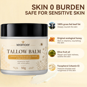 Bálsamo de Sebo Batido Personalizado, Orgánico, a Base de Hierbas, con Aceite de Oliva y Vitamina E, Cruelty-Free, Hidratante, Suavizante y Antioxidante, Crema Facial - Product Image 2