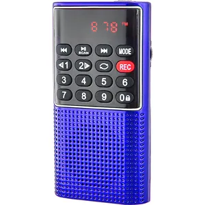 L-328 nuova Ultra Mini FM Radio con registratore TF Display LED pulsante di blocco batteria ricaricabile