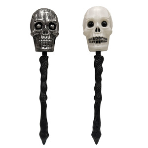 Accesorios de Halloween para Disfraces, Bastón con Cabeza de Calavera, Varita Mágica con Cabeza de Fantasma - Product Image 3