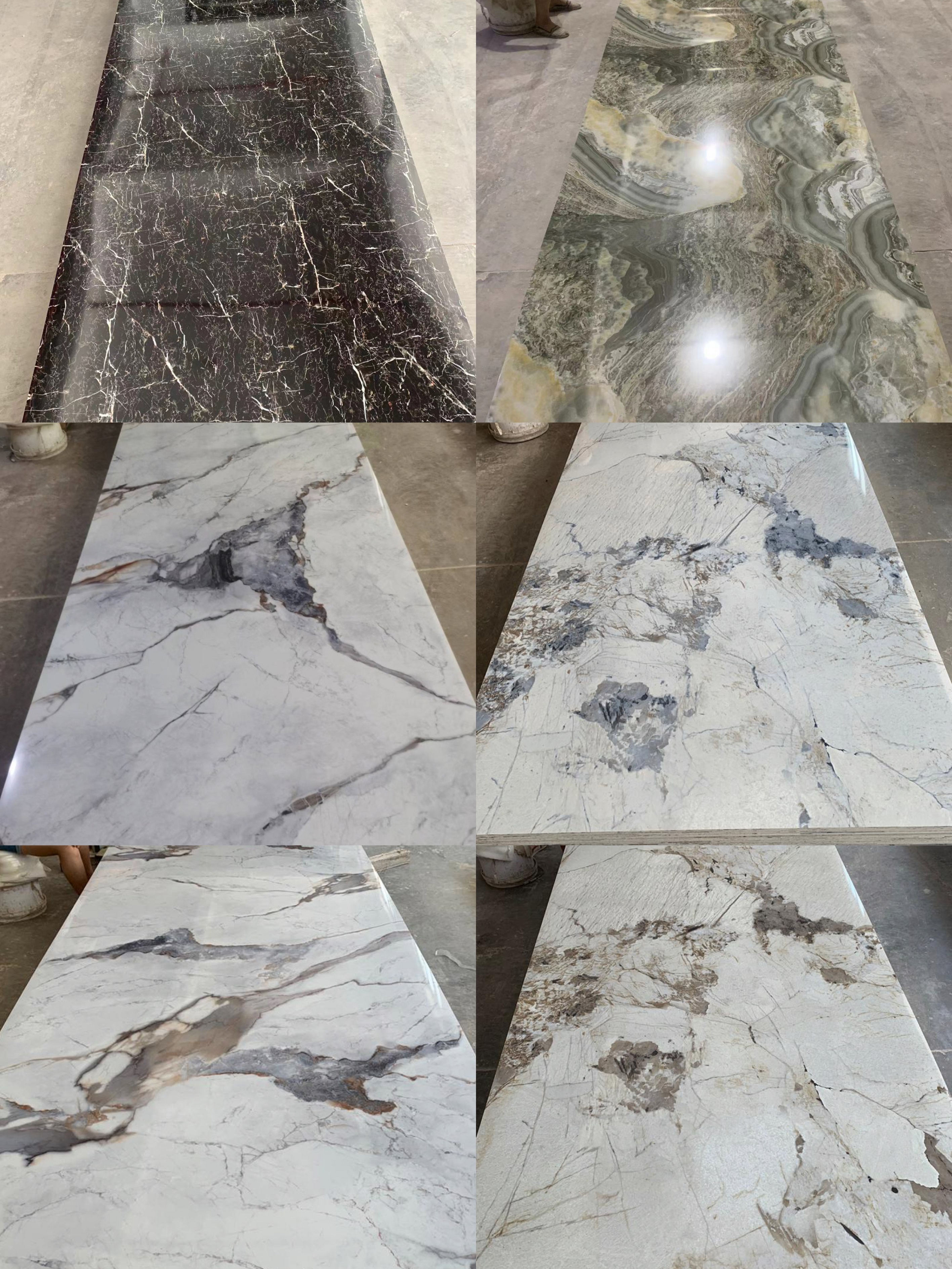 High Glossy 1220x2440mm 3mm PVC Wall Panel PVC Marble UV Sheet