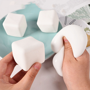 Mainan terapi tangan persegi modis untuk kecemasan, mainan pijat jempol permainan sensor elastis lembut pereda stres - Product Image 4