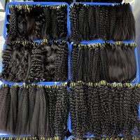 Lot de Cheveux Indiens Vierges Bouclés Bruts, Provenant d'un Seul Donneur, Non Traités, 100% Cheveux Vierges, Qualité 10A, Brun, 32 Pouces, Extension de Cheveux Économique
