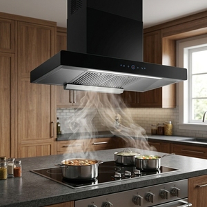 Cappa aspirante a T con pannello touch, potente aspirazione, <span class=keywords><strong>per</strong></span> cucina domestica, fornitura di fabbrica - Product Image 2
