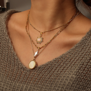Medaglione collana libro donne bianco conchiglia collana commemorativa foto foto collana medaglione gioielli di moda - Product Image 5
