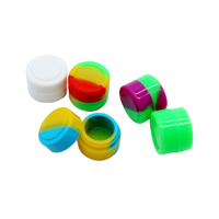 Vente en gros de mini-récipients en silicone de qualité alimentaire de 2 ml, 3 ml, 5 ml, ronds, avec couvercle en silicone pour concentré de cire, marque Cannamium