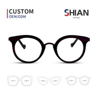 Montura de Gafas Unisex Redondas con Aro Completo, Lentes Ópticas de Moda, Lentes de PC Económicas y Personalizables para Lectura, Aptas para Todas las Formas de Rostro