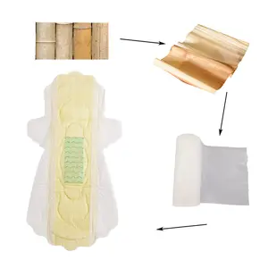 2024生物卫生巾竹纤维棉垫女士卫生巾敏感皮肤大小