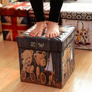 Multi-funzionale pieghevole scatola di immagazzinaggio Posti A Sedere sgabello Posti A Sedere sgabello Che Copre impermeabile non-tessuto scatola di immagazzinaggio sgabello - Product Image 3