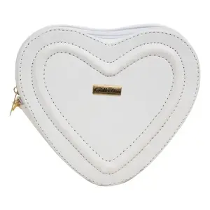 Bolso Bandolera Fana Fina en Forma de Corazón, Blanco, de PU, con Cierre de Cremallera, Estilo Vintage, para Mujer, para Uso Diario - Product Image 1