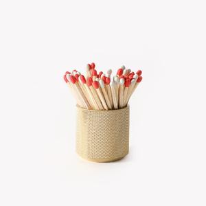 Maxery New Design Custom Solid Brass Embossed Matchbox Knurled Mental Match Jar Furniture Accessories for Home Decor Storage