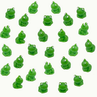 Perles de grenouille 3D Kawaii en résine verte, technique de moulage écologique, thème animal, décoration artistique pour la maison, porte-clés, pendentifs, accessoires