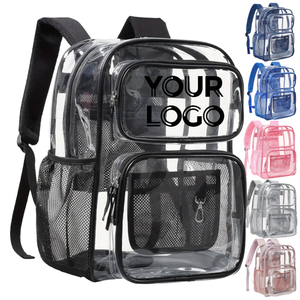 Wholesale Custom Large Capacity PVC Transparent Backpack Unisex Waterproof with Logo Promotional Unisex Backpacks