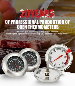 Termômetro de fritar profundamente com haste de aço inoxidável Termômetros de carne para churrasco sem fio - Product Image 6