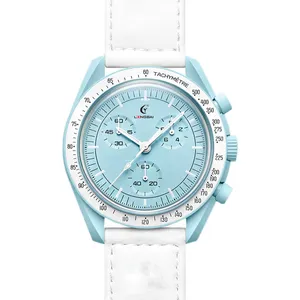 Mission To Planet Moon Mercury Watch Top Brand Custom Waterproof Wrist Watches Tachymeter Chronograph Quartz Watch For Men