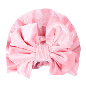 قبعة أطفال لطيفة بالجملة غطاء رأس بتصميم عمامة قابلة للمط اغطية الرأس بأقواس للأطفال إكسسوارات شعر أحدث تصميم للفتيات الأطفال - Product Image 1