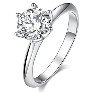 Anillo de Moissanita Chapado en Oro de 925 Personalizable, Joyería de Diamantes con Corte Redondo y Diseños Únicos - Product Image 3