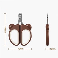 Coupe-ongles pour animaux de compagnie facile à utiliser, coupe à 2 mm avec trou de positionnement, sécurité pour les veines, en acier inoxydable, lame en plastique en forme de croissant pour chats et chiens