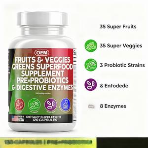 Cápsulas de Superalimentos, Frutas y Verduras con Probióticos, Enzimas Digestivas y Prebióticos, Cápsula Probiótica <span class=keywords><strong>Natural</strong></span>, Suplemento Todo en Uno - Product Image 6