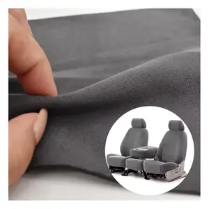 Large Stock Custom Double Sided Synthetic Faux Suede Leather Seat Cover Suede Leather Fabric For Car Roof Interior Upholstery