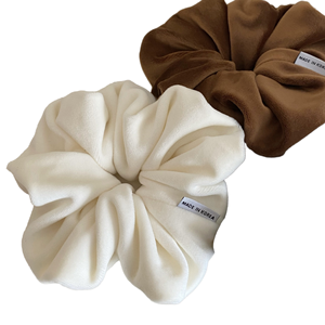 Chouchous pour cheveux en tissu uni de bonne qualité pour femmes, élastiques à cheveux tendance, attaches pour queue de cheval - Product Image 1