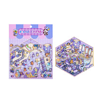 Autocollant Tatouage 3D Scène Maison Miniature Personnalisée Haute Valeur Dessin Animé DIY Éducatif Décoration Étudiants Petit Imperméable