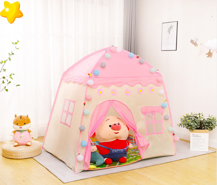 HOT Flower Kid Tent House Play House Tent Pink Flowers Teepee