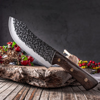 Hachoir artisanal en acier inoxydable forgé de 7,1 pouces, ambidextre, traditionnel, pour la cuisine domestique, la viande et le filetage