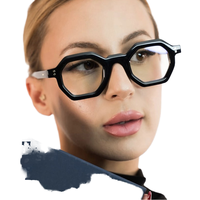 DOISYER Lunettes de lecture anti-lumière bleue à monture complète de petite taille, tendance rétro, design patchwork, diamant unisexe