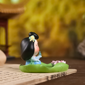 Vente en gros : Boîte mystère DIY en résine, thème Dynastie Tang, porte-encens, figurine de collection personnalisable, décoration de bureau - Product Image 3
