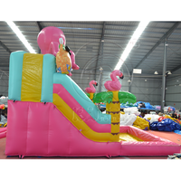 Toboggan aquatique gonflable double piste Octopus en PVC de qualité commerciale, personnalisable, avec piscine à jets d'eau, pour location événementielle intérieure et extérieure