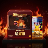Coffret Cadeau Exclusif Figurine Charizard Collection Édition 30ème Anniversaire Cartes à Collectionner Jeu de Société Divertissement Cartes pour Cadeau