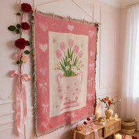 Nouvelle Arrivée 2026 Tapisserie Murale en Macramé Tissée - Décoration Murale Bohème pour la Saint-Valentin et Jeté de Canapé - Support OEM/ODM